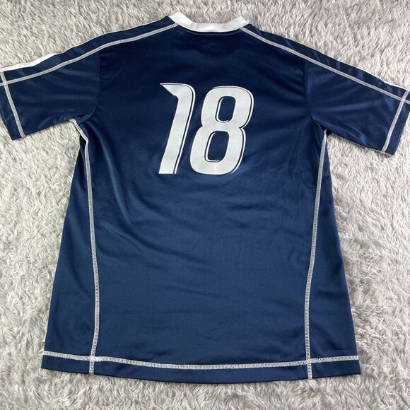 Vancouver Whitecaps Jersey Mens Small Blue White Adidas Carlyle Mitchel 2013 Kit - Picture 7 of 12